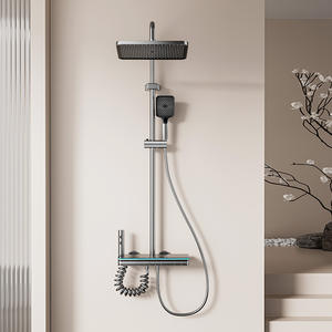 Conjunto de Ducha S12-2, Ducha de Lluvia Rectangular, Temperatura Constante, Iluminación Ambiental, Posición Oculta, Prevención de Corrosión para el Hogar - Product Image 5