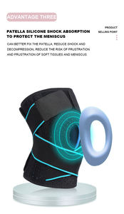 AOFIT Genouillère de sport réglable à séchage rapide en néoprène avec 4 ressorts stabilisateurs et trou pour la rotule, attelle de protection du genou - Product Image 5