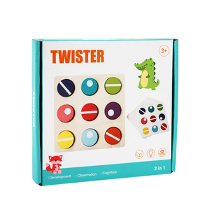 <span class=keywords><strong>Gioco</strong></span> da Tavolo Interattivo in Legno CPC CE <span class=keywords><strong>Twister</strong></span> Puzzle con Forme Geometriche per Bambini - Product Image 2