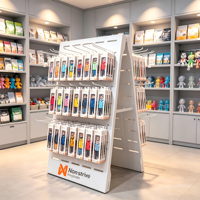Support de présentation au sol en métal en forme de A avec logo personnalisé pour suspendre les marchandises en magasin