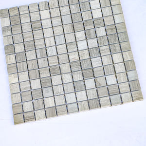 Vente en gros de carreaux de mosaïque en marbre grain de bois gris mosaïque en pierre grise polie <span class=keywords><strong>pour</strong></span> décoration murale salle de bain et salle de <span class=keywords><strong>douche</strong></span> - Product Image 2