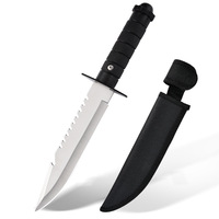 Couteau à lame fixe de survie portable pour l'extérieur, haute dureté, logo personnalisé, couteau OEM pour la chasse en pleine nature, le camping
