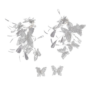 Pinza para el Cabello con Mariposa de Plumas Blancas Estilo Bosque Hecha a Mano, Súper Encantadora, para Maquillaje de Boda y Accesorios Nupciales 2026 - Product Image 5