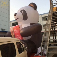Pandas gonflables décoratifs de campagne publicitaire, pandas gonflables géants pour exposition