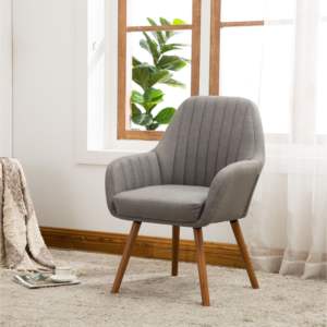 Chaise d'appoint contemporaine en tissu gris DB Tuchico pour meubles de maison - Product Image 1