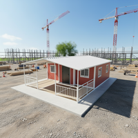Maison conteneur en panneaux sandwich d'acier respirants extensibles de 20 pieds, design moderne à toit incliné, aménagement personnalisable pour hôtels et villas