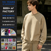 Ensemble de survêtement pour homme en coton 100% avec sweat à capuche oversize et pantalon de jogging, broderie 3D et impression de logo personnalisé, collection automne