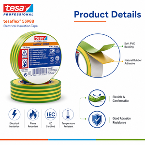 เทปพันสายไฟฟ้า Tesaflex <span class=keywords><strong>53988</strong></span> สำหรับงานยานยนต์และเครื่องใช้ไฟฟ้าภายในบ้าน - Product Image 3