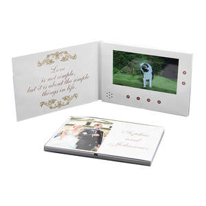 Custom Logos Memory Wedding Invitations Book Lcd Business Card Gift Screen 7 Inch Greeting Business Video Brochure