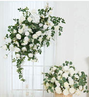 Ensemble complet de décoration florale en soie d'hortensias de la marque OBO pour événements de mariage, style moderne, pour scène d'hôtel, allée et compositions florales suspendues
