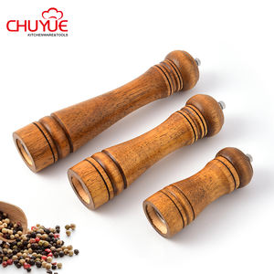 工厂Tik Tok热卖热卖三种尺寸3pcs木盐胡椒磨磨粉机套装 - Product Image 2