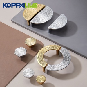 Koppalive đồng thau nửa mặt trăng xử lý đồ nội thất phần cứng búa ngăn kéo kéo vàng & Chrome tủ bếp cửa xử lý và núm - Product Image 1