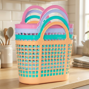Cesta de Almacenamiento de Plástico con Asas Dobles, Apilable, Capacidad de 25L, Diseño Moderno para Uso en la Cocina - Product Image 4