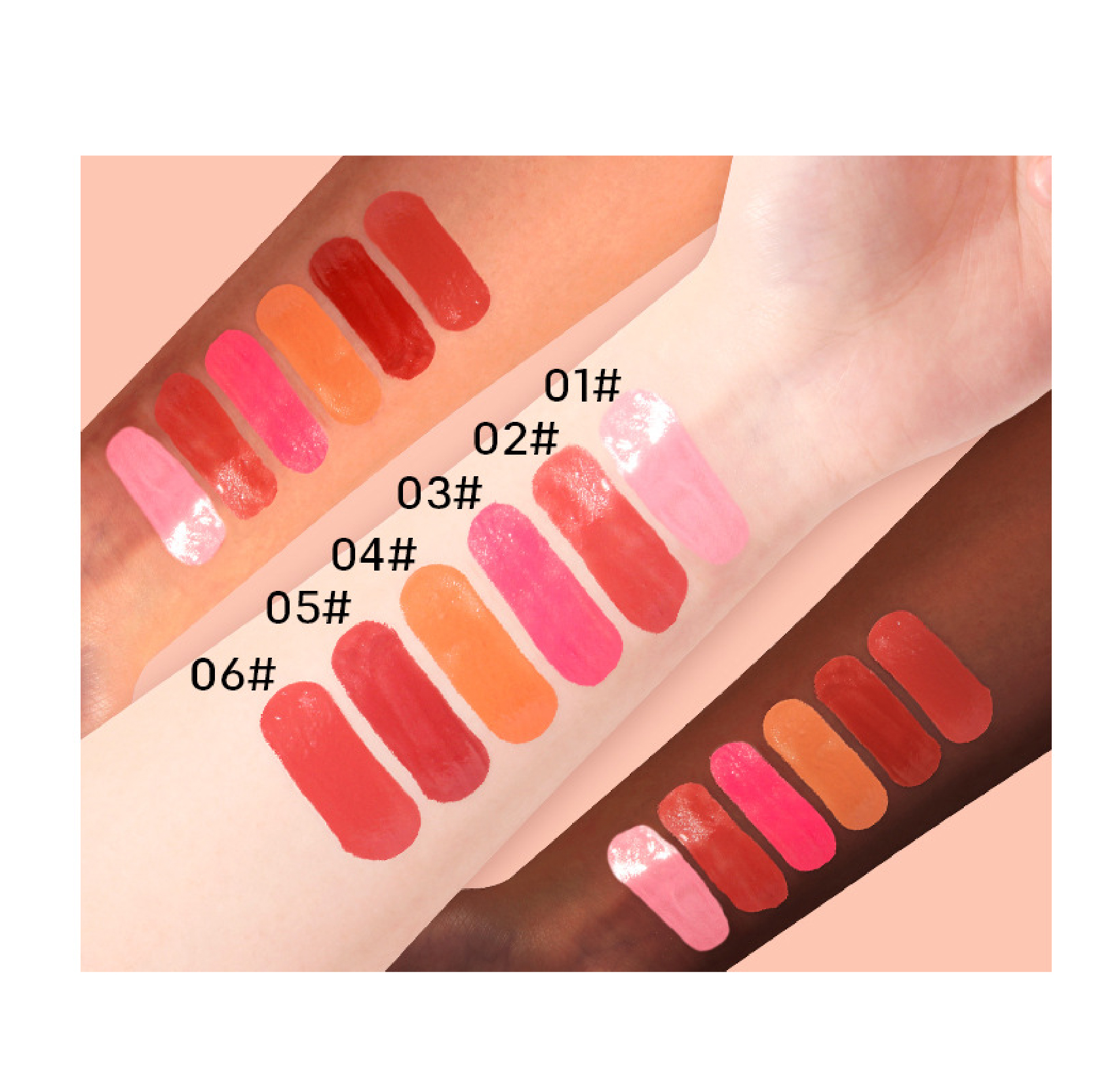 6 цветов жидкие румяна увлажняющие стойкие водостойкие румяна крем белая бутылка румян индивидуальная торговая марка