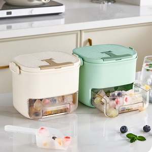 Easy-Release Ice Trays for Drinks, Ice Cube Tray with Lid & Storage Container, Ice Mold with 2 Trays Pull-Out Ice Storage <b>Drawer</b> - Product Image 5