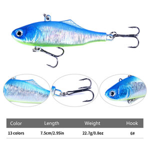 Pêche d'hiver sur glace Pêche en mer dure Isca Artificial Wobblers Metal Vibration 70mm 24g Winter VIB Bait Long Shot Sinking VIB Lure - Product Image 3