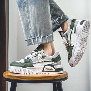 Chaussures Chunky pour Hommes Hiver 2023, Bout Rond, Lacets, Tige Synthétique, Semelle Extérieure en Caoutchouc, Semelle Intermédiaire EVA, Style Sportif Amorti - Product Image 3
