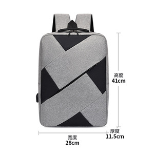Sac à dos professionnel - Sac à bandoulière double pour homme, élégant et simple, sacoche décontractée pour ordinateur, sac d'école pour étudiants - Product Image 2