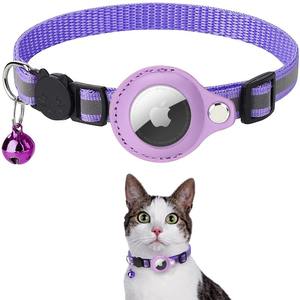 <span class=keywords><strong>Collar</strong></span> de Gato Ajustable de Nailon Suave de Lujo con Soporte Reflectante para Airtag, Accesorio para Mascotas en Oferta con Estilo Moderno y Sólido con Campana - Product Image 6