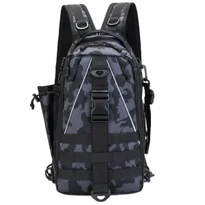 Hot Selling Tactical Waist Shoulder Sport Sling Backpack Daily Use Fishing Crossbody Bag Custom Outdoor Travel Softback Backpack