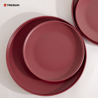 Grande assiette occidentale de style japonais en grès céramique haut de gamme, compatible lave-vaisselle, pour steak de mariage, assiette plate domestique