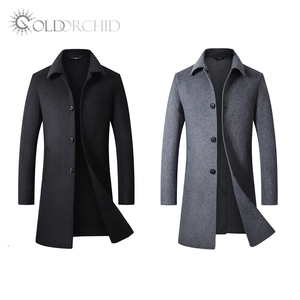 <span class=keywords><strong>Giacca</strong></span> invernale in lana personalizzata di alta qualità soprabito lungo da <span class=keywords><strong>uomo</strong></span> - Product Image 1