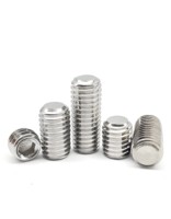 Vis sans tête à six pans creux M3-M16 en acier inoxydable 304, sur mesure, avec pointe conique, fixation OEM personnalisée