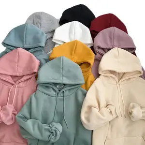 Wholesale high quality oversized unisex pullover hoodie 330gsm heavyweight 100% cotton sweatshirt casual plain pullover hoodies