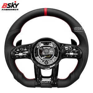 สำหรับพวงมาลัยหนังของเบนซ์ <span class=keywords><strong>AMG</strong></span> เหมาะสำหรับรุ่น GT CL CLS CLA E S <span class=keywords><strong>C36</strong></span> G63 C43 ML SL <span class=keywords><strong>W202</strong></span> W203 W204 W205 W206 W207 W213 W211 - Product Image 1