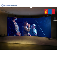 Layar LED Fleksibel Canbest Soft Tunnel P1.8 Anti Silau Tanpa Sambungan untuk Video Wall di Lobi Resepsi Hotel