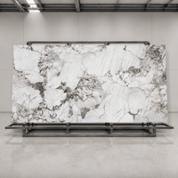 Dalles en pierre frittée FloralPandora 1600x3200 12mm, finition émaillée, pour aménagement paysager et revêtement de sol/mur de salon, résistantes à l'usure