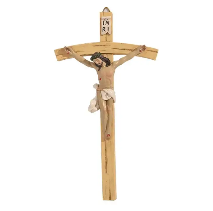 صليب ثابت راتينج ديني تمثال المسيح تمثال ديكور كنيسة صليب