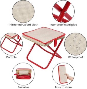 Hot Selling Durable Foldable Metal Fishing <strong>Stool</strong> with Zippered Carrying Bag Portable Outdoor Park Camping Chair - Product Image 5