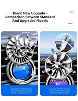 Diffuseur de parfum pour grille d'aération de voiture en forme de roue de bateau, à capteur de vibration, sans électricité, multi-parfums, ornement intérieur
