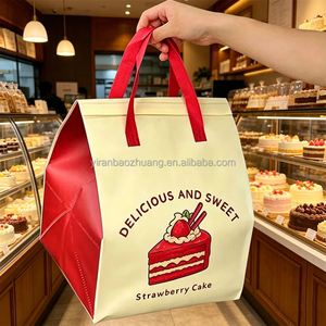 Sacs isothermes personnalisés en non-tissé avec feuille d'aluminium, réutilisables, pour plats à emporter, sacs à déjeuner laminés, imperméables, pour la vente en gros - Product Image 1