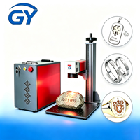 Nueva Máquina de Grabado Láser de Fibra Metálica CNC Refrigerada por Aire, Compatible con AI/DXF/PLT/DWG/JPG, Fácil de Operar, para Joyería, Vasos, Anillos