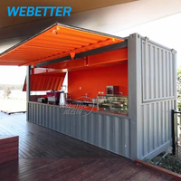 WEBETTER Conteneur d'expédition Café Bar Pop Up Maisons préfabriquées Restaurant conteneur moderne avec cuisine