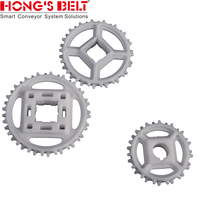 Pignon fendu Hongsbelt 12T-2R-S40 pour courroie modulaire, engrenage de convoyeur à alésage carré 40 mm en POM