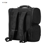 KONCAI Sac de maquillage de voyage à fermeture éclair en nylon noir de haute qualité Sac de maquillage professionnel durable Sac de maquillage professionnel transparent