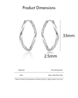 2025 nouveau avancé 925 en argent Sterling géométrique torsion émail boucles d'oreilles fête cadeaux bijoux