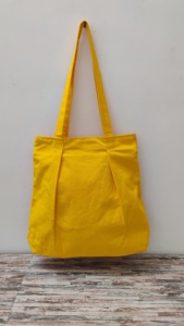 Amarillo oscuro Vintage Cierre de cremallera Cadenas Bolsa de lona natural de gran tamaño Asa Viaje Precio al por mayor a granel - Product Image 3