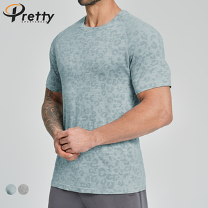 <span class=keywords><strong>T</strong></span>-Shirt da Allenamento per Uomo, Senza Cuciture, Jacquard, Abbigliamento Fitness, Asciugatura Rapida, Manica Corta, per Corsa e Sport all'Aperto, Personalizzabile - Product Image 1