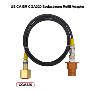 Adaptateur de connexion rapide SODA Maker vers réservoir de CO2 externe Soda Club avec tuyau de 90cm pour <span class=keywords><strong>SodaStream</strong></span> DUO Terra <span class=keywords><strong>Art</strong></span> W21.8-14,CGA320,G3/4 - Product Image 6