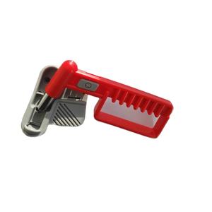 Marteau de sécurité pour fenêtre de bus avec dispositif antivol, fonction de retour à l'arrière, plastique + acier, rouge + gris, remplacement/<span class=keywords><strong>réparation</strong></span> - Product Image 1