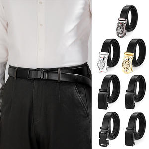 Ceinture de costume formelle pour homme en alliage chanceux avec boucle automatique rotative et logo personnalisé - Product Image 1