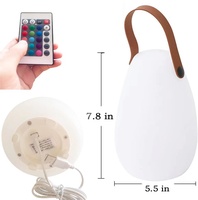 Lanterne cylindrique moderne, lampe de table LED RGB sans fil rechargeable portable, étanche en PE pour une utilisation intérieure/extérieure pour hôtel