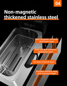 مقلاة كهربائية تجارية HENITUER C11116 بحوضين مستقلين للتحكم في درجة الحرارة مع ضبط دقيق - Product Image 6