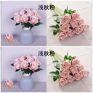 Chất Lượng Cao Nhung Tăng Nhân Tạo Hoa Cưới Phong Cách Hoa Vải Mô Phỏng Sắp Xếp Cho Trang Trí Nội Thất Trên Bán - Product Image 5