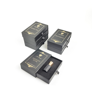 럭셔리 포장 금박 로고 견고한 블랙 박스 3ml 6ml 12ml 오일 롤러 볼 병 서랍 슬라이드 박스 - Product Image 6