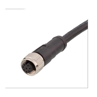 Connecteur circulaire métallique M8 à 10 broches, prise d'insertion à 4 broches, câble d'alimentation étanche IP67, boîtier PC durable